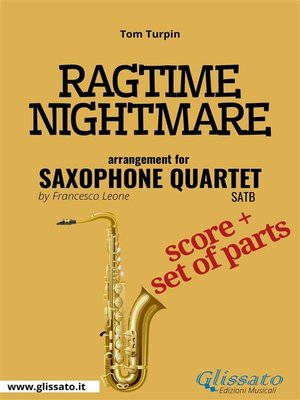 cover image of Ragtime Nightmare--Saxophone Quartet score & parts